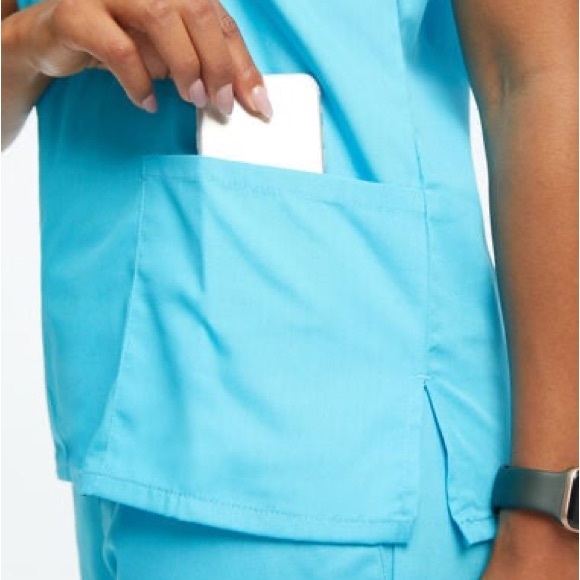 BRAND NEW Scrub Top, Size Large, Dark Purple, Women’s - Picture 4 of 8